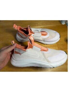 Nike Flex Plus Slip-On Sneakers Coral/White Big Kids Size 7Y